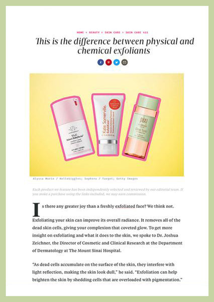 Hello Giggles - This is the Difference Between Physical and Chemical Exfoliants