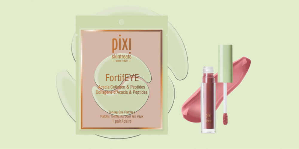 FortifEYE Patches 1-Pair and LipLift Max on a green background
