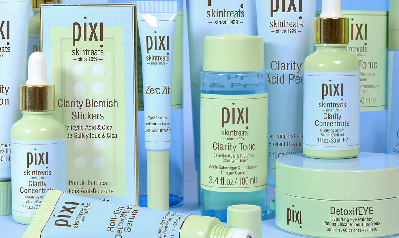 Clarity Collection shown on a blue background