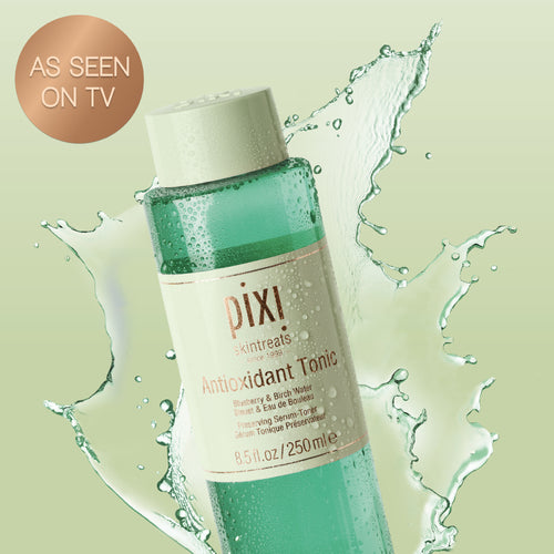 As Seen On TV: Antioxidant Tonic shown on a green background with water splashing view 1