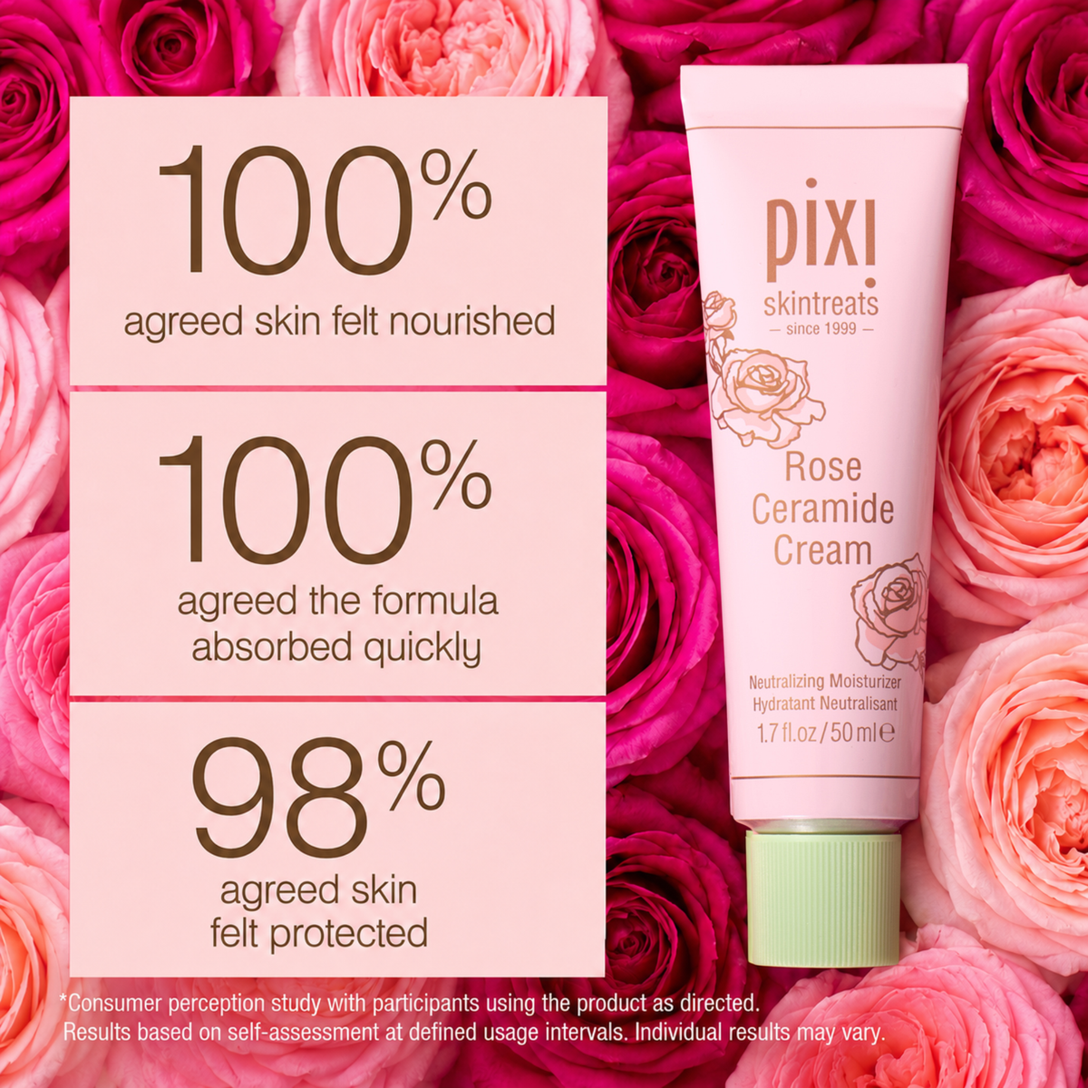 Rose Ceramide Cream - Ultra-Rich Moisturiser, Rose Oil & Ceramides